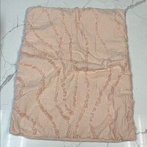 Anthropologie Peach Colored Standard Pillow Shams (2)